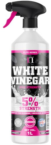 White Vinegar Cleaning Spray 1L | 5% Strength | Multipurpose Household Cleaner | Suitable for Kitchen, Bathroom, Glass, Descaling & Surface Cleaning (Pack of 1)