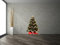 Oedim Vinilo Decorativo Pared Arbol | Arbol Navidad Regalos | Decoración Habitaciones | Vinilos Habitaciones | Vinilos Habitaciones | 120x155cm | Adhesivo Resistente y de Facil Aplicación |