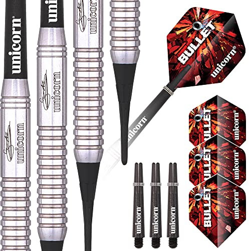 Unicorn Bullet Gary Anderson Soft Dart, Edelstahl, Silber, 19g