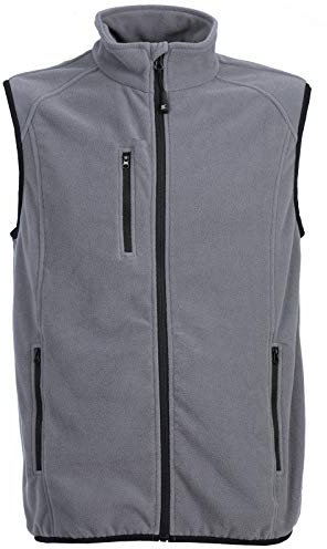 CHEMAGLIETTE! Felpa Smanicata da Lavoro Uomo Gilet in Micro Pile con Tasche e Zip JRC Praga