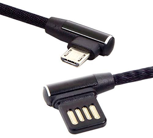 Cavo dati micro-USB 5pin/micro-USB, angolo di 90 gradi a sinistra, USB 2.0