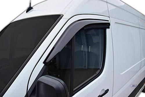 SCOUTT | Windabweiser Passend Für Crafter 2006-2017 Set 2-TLG, Vorne, Regenabweiser, Klebende Dunkel, Aerodynamisch, Einfache Montage