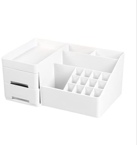 Beauty Multi-function Makeup Jewelry Organiser Cosmetic Accessories Make Up Storage Boxes White