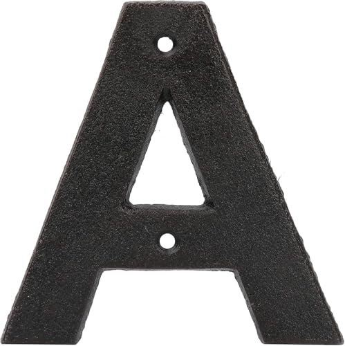 Black Cast Iron 5 Inch House & Door Letter A