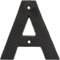 Black Cast Iron 5 Inch House & Door Letter A
