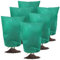 GROWNEER 6 Stück 58,4 x 78,9 cm Pflanzenabdeckungen Frostschutz Frosttücher mit Kordelzug Strauchjacke Winter Frostdecken für Outdoor-Pflanzen Frost Frost Frost Vogel Insektenschutz Grün