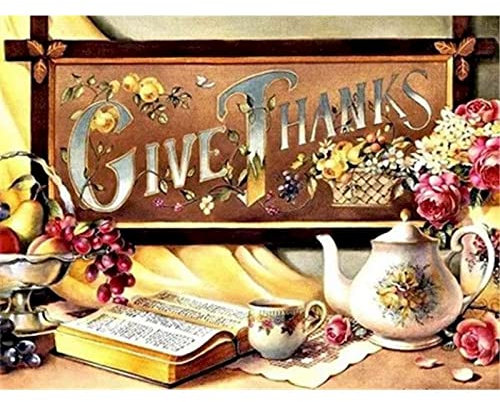 Zdklfm69 Paint by Numbers Painting by Numbers Paint by Number DIY Oil Paint Kits Tea Set Picture By Number HandPainted Diy Gift Home Decoration Artwork 40x50cm