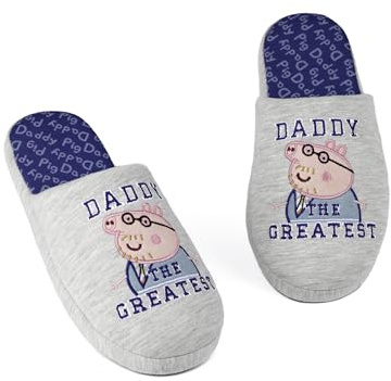Peppa Pig-Hausschuhe Mens Erwachsene Papa-Geschenk-Slip auf Hausschuhen