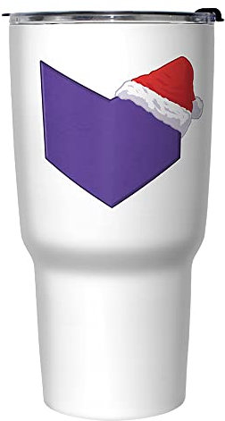 Marvel Hawkeye Logo Santa Hat - Tazza da viaggio isolata in acciaio inox, 200 ml, multicolore