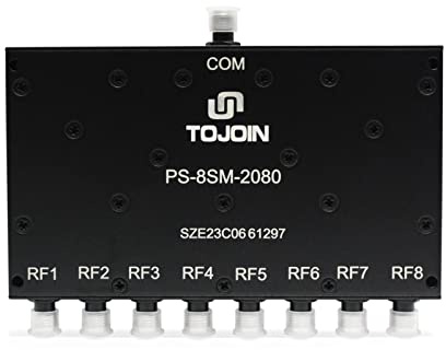 TOJOIN Passive Power Splitter 8 way for SMA Connectors Coaxial Cable 2-8GHZ RF Power Divider for Microwave Measurements Splitter/Antenna System Corrosion Resistant (PS-8SM-2080)