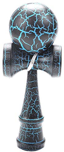 YXHH Spielzeug Aussen Sports Kendama Spielzeug Ball Kinder und Erwachsene Aussen Ball Sportarten Riss Buchen Buntes Design Schwarz und Blau