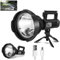 Faretto ricaricabile, 3.000.000 lumen, faretto a LED per esterni, portatile, super luminoso, potente torcia a lungo raggio con 4 modalità, treppiede, USB C, IPX5, impermeabile per pesca, canottaggio,