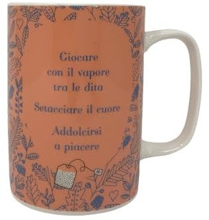 Neavita Lezioni di Tè - Essential Mug Tazza in Ceramica Corallo, 350ml
