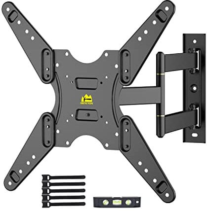 FORGING MOUNT Supporto TV Parete per TV da 26-55 Pollici, Staffa TV con Braccio Girevole Orientare Inclinare, Estendibile di 457mm, Supporto Ultra Resistente 40kg Max VESA 400x400mm