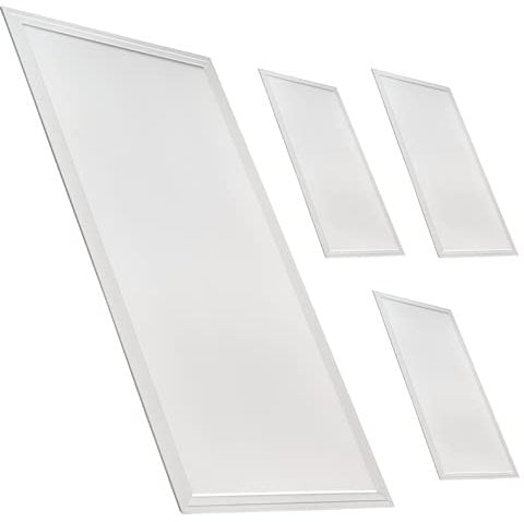LED ATOMANT Packung mit 4 Einbau-LED-Panel 120x60cm 96W, CCT (Farbwahlschalter Warmweiß, Neutralweiß oder Kaltweiß), 11500 Lumen, Inklusive Treiber