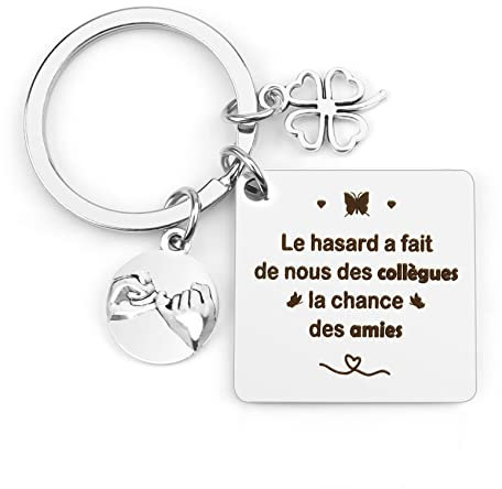 Porte Clef Collegue,Cadeau Collègue, Cadeau Collegue De Travail Homme Femme, Cadeau Collegue De Travail, Cadeau Bureau Collegue, Cadeau Départ Collègue,Cadeau Collègue Humour,Cadeau De Noel Collegue