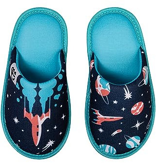Dedoles Pantofole Donna Uomo & Bambini Ciabatte Memory Foam con tanti Design Unicorno Gatti Caffè Musica Regalo, Colore: Pianeti, 32-33 EU