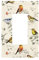 VunKo Plaque de prise d'interrupteur à bascule simple – 1 Gang Decora GFCI Vintage Little Birds Aquarelle décorative plaque murale avec vis