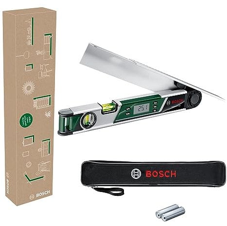 Bosch Home and Garden Bosch Winkelmesser UniversalAngle (Winkel bis 220° präzise messen und übertragen, mit integrierter Berechnungsfunktion für Gehrungswinkel, im E-Commerce Karton)