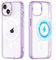 Yoedge Magnetica Cover per iPhone 14 Plus Compatibile con MagSafe 6,7, Trasparente Custodia con Magneti Sottile Morbida Silicone TPU e PC Back Antiurto Protettiva Case per iPhone 14 Plus, Viola