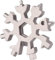 Schneeflocken-Multitool, Schneeflocken-Schraubenschlüssel, 18-in-1 Schneeflocken-Schraubenschlüssel, Outdoor-Multitool-Schraubenschlüssel, Inbusschlüssel, Wandern, Camping, Ausrüstung, Fahrrad, tragba