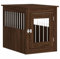 vidaXL Hundekäfig im Möbelstil, Abschließbar Hundebox mit Tür, Hundehütte Beistelltisch mit 2-in-1-Funktion, Hundehaus Haustierkäfig, Braun Eichen-Optik 55x75x65 cm