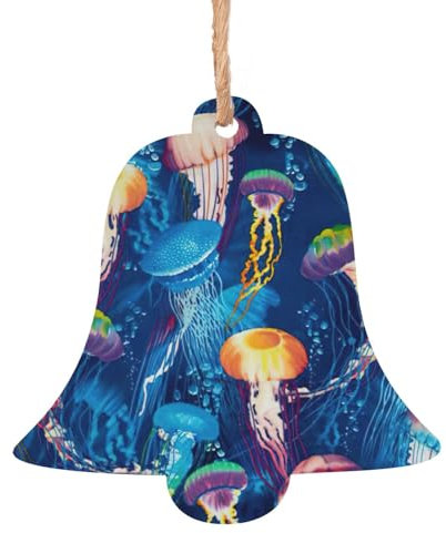 Farbige Quallen-Weihnachtsbaum-Anhänger, Retro-Ornamente, Weihnachtsdekoration, unverzichtbar für Weihnachten