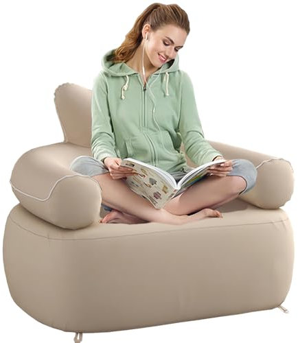 rutell Faltbare aufblasbare Sofa mit integrierter Pumpe, Outdoor Camping Air Sofa Stuhl Unterstützung 660 lbs für Camping Picknick Strand Reisen