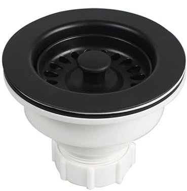 Talea 114MM Drainer for Granite or Marble Sinks 4.5 inch Kitchen Basket Strainers Black xk247c010