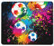 Computer-Mauspad, niedliches buntes Fußball-Mauspad, rechteckig, rutschfeste Gummiunterseite, Mauspad, Muster, Mauspad, für Büro- und Heimspiele