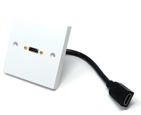 DRUT Plaque murale HDMI 2.0 4K avec câble d'extension de 15 cm, port unique