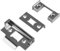 Rebate Set for Double Door Heavy Sprung Tubular Latches - Bright Steel