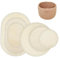 6 Stück Korbboden Aus Holz, Korbboden zum Häkeln, Holzboden zum Häkeln, Korbboden Aus Holz zum Häkeln Ovaler und Rund Taschenboden Korb Flechten Set für DIY Korbflechten Liefert Basteln