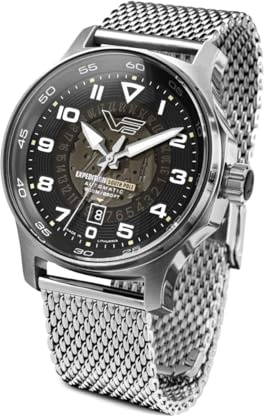 Vostok Europe Expedition South Pole Herrenuhr Automatik mit Milanaiseband 20 ATM Datum 592A758-B