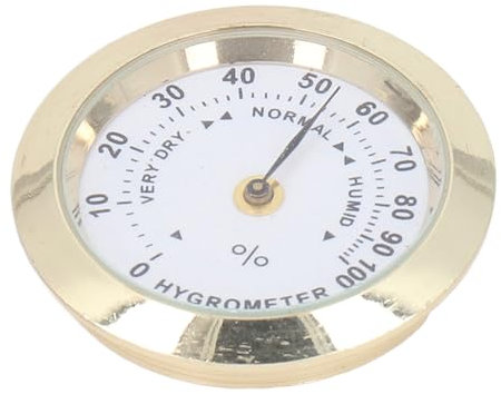 Alloy Mini Guitar Violin Case Hygrometer Round Measure Humidity Gauge for Musical Instruments