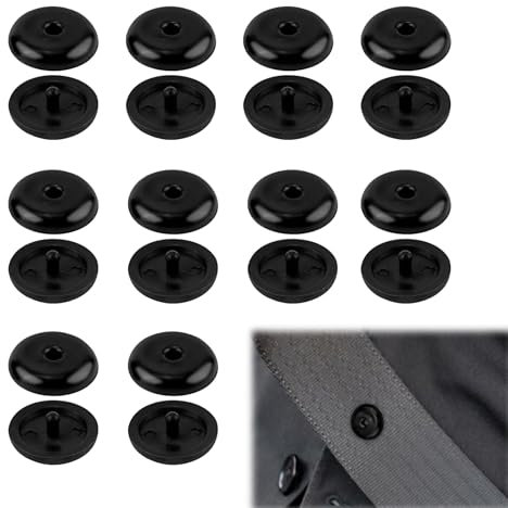 10 Paia Pulsante Ferma Cintura di Sicurezza Auto, Bottoni Cintura di Sicurezza Auto in Plastica ABS, Universale Blocco Cintura di Sicurezza per Tutti i Tipi di Auto SUV e Camion(Nero)