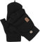 Handschuhe Fingerlos mit Kappe,Fingerlose Handschuhe Damen,Handschuhe Damen Fingerlos,Handschuhe Fingerlos Herren,Handschuhe Fäustlinge,Fingerhandschuhe mit Kappe,für Herren und Damen (Schwarz)