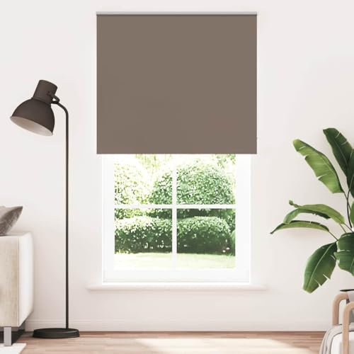 vidaXL Store Enrouleur occultant café 140x230cm Largeur du Tissu, Store de Jour et de Nuit, Store de Cuisine, Store Enrouleur occultant
