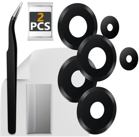 ExtKry 2 Pack Kamera Glas für Xiaomi Redmi Note 13 5G 2312DRAAB/I Ersatz Original Rückseite Kamera Linse Glas Ersatz HD Kameraschutz Camera Glass + Reparatur Set