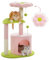 Cat Tree cat tower Flower Cat Tree For Indoor Cats, Small Cat Tower With Sisal Scratching Post, Soft Condo, Plush Perches(AMT0231PK)