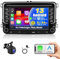 2+64G Autoradio Android per VW/Seat/Skoda/Golf/Caddy 7 Pollici CarPlay Android Auto Touchscreen con Bluetooth WiFi/GPS/Hifi/RDS/USB/FM/SWC/CANBUS+Mic+AHD Telecamera Retrovisiva