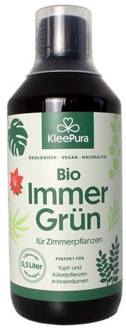 KleePura Bio ImmerGrün für Zimmerpflanzen, Zimmerpflanzenpflege, 0.5 Liter
