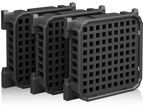 HQCM 3 Stück Fresh Air Filter für Liebherr Kühlschrank - Prämie Aktivkohlefilter passend für 9096989, 988246000, 988246001, 9882429, 9882460, ersetzt 7440021-00 Aktivkohle, Quadratisch