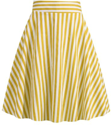 Mini jupe à carreaux vintage pour femme - Motif tartan - Boutons tendance sur le devant - Jupe patineuse pour cosplay, club, fête, été, tenue décontractée - Mes commandes, jaune, 4XL