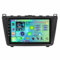 Double Din 9 inch Android 15 Car Stereo Radio for Mazda 6 2 GH 2007-2012 with Wireless Carplay AHD Backup Camera Bluetooth Steering Wheel Controls GPS Navigation(T100 [2+32G])