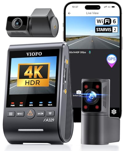 VIOFO A329S 4K 3CH Dash Cam, STARVIS 2, WiFi 6, Parking Mode, SSD 4TB