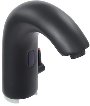 Robinet à capteur infrarouge, mitigeur automatique sans contact chaud et froid, mitigeur de lavabo pour salle de bain (noir)