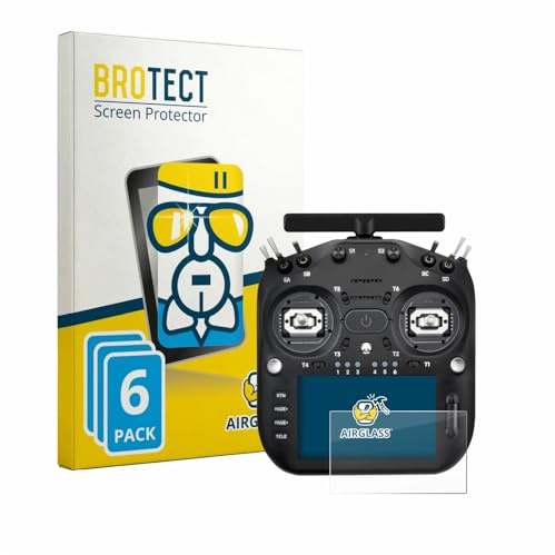 BROTECT Schutzglas für Radiomaster TX16S MK3 | 6 Stück Transparenter Displayschutz Made in Germany Schutzfolie Panzer Folie Glas 9H Anti-Fingerprint Einfache Montage Clear