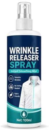 Instant Wrinkle Releaser Spray,Travel Size Wrinkle Release Spray,Portable Wrinkla Spra for Clothing,Smooth Creases Quickly,Static Free Fabric Care Mist for Linen Cotton Garments (1 Pcs)