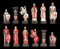 Schachfiguren Set - Kreuzritter Weiß und Rot - Ritter Schach Figuren
